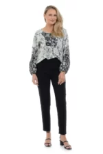 Bluza alb negru dama