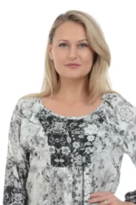 Bluza alb negru dama