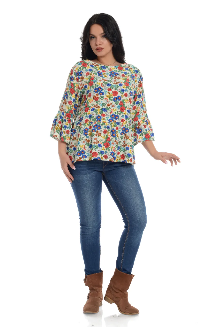Bluza de vara cu volane