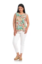Bluza multicolora fara maneci dama