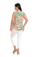 Bluza multicolora fara maneci dama