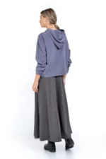 Rochie lunga larga gri antracit