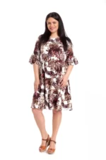 Rochie midi cu volane