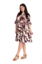 Rochie midi cu volane
