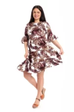 Rochie midi cu volane