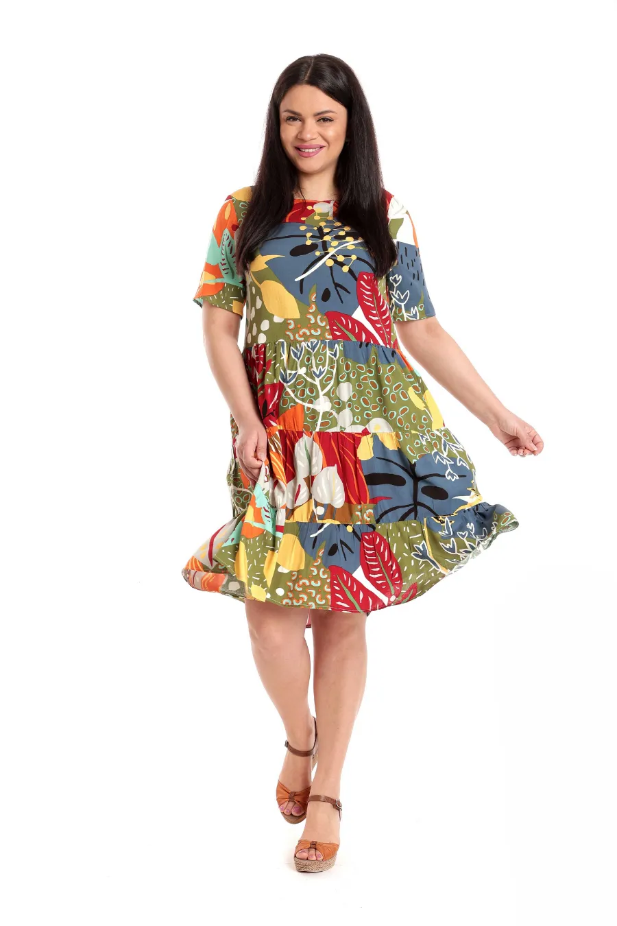 Rochie de vara cu volane