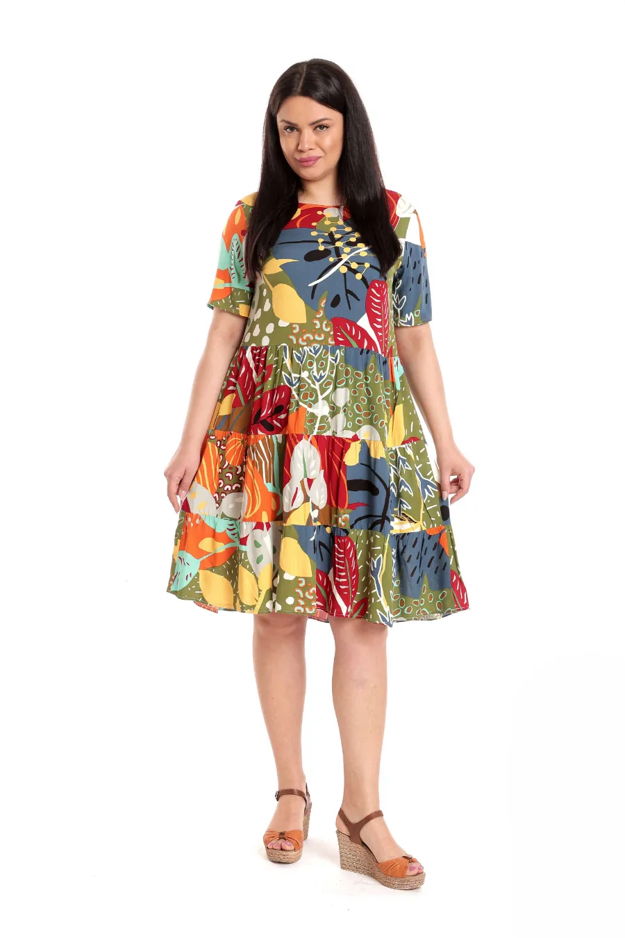 Rochie de vara cu volane